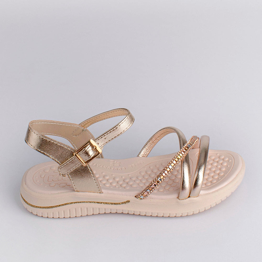 Sandália Menina Kidy Fly Ouro