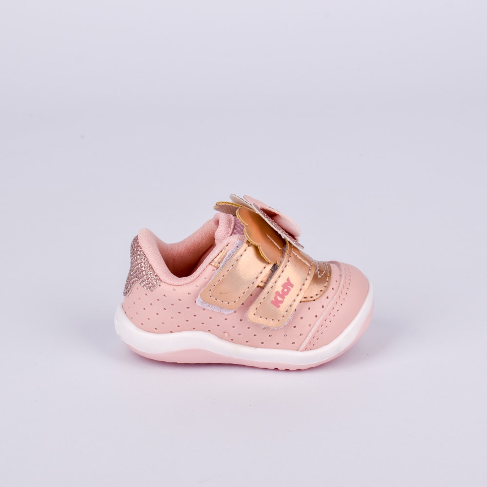 Tênis Menina Infantil Kidy Colors Equilíbrio Nude e Bronze