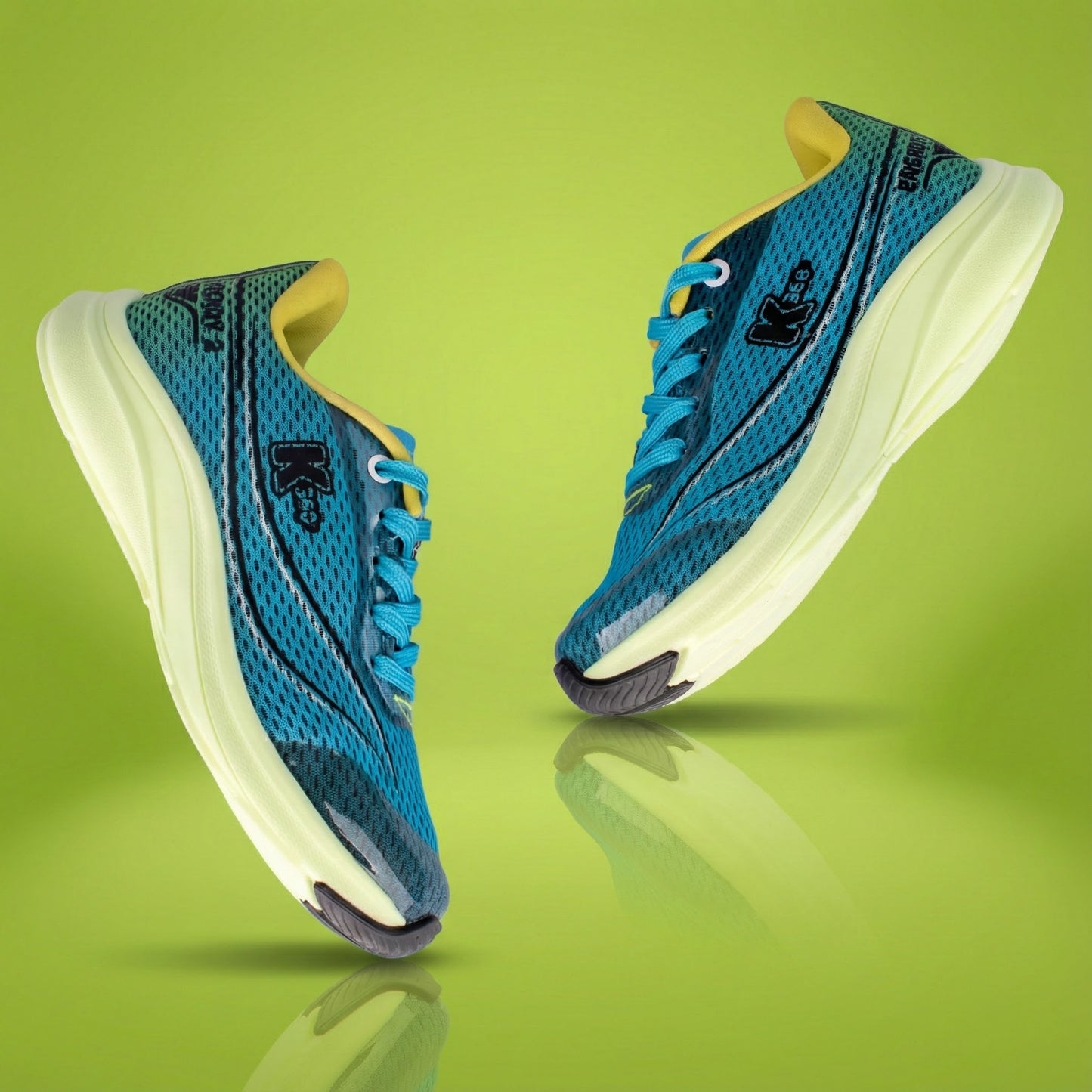 Tênis Infantil Kidy K360 Energy 2 Azul e Amarelo Neon