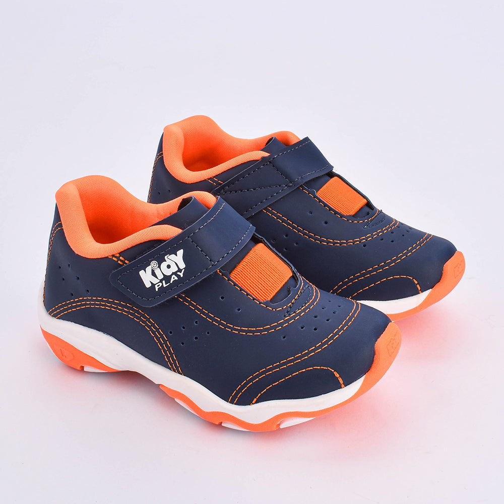 TÊNIS MENINO KIDY PLAY RESPITEC MARINHO/LARANJA NEON