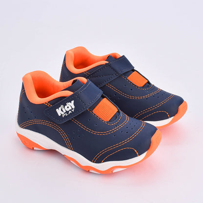 TÊNIS MENINO KIDY PLAY RESPITEC MARINHO/LARANJA NEON
