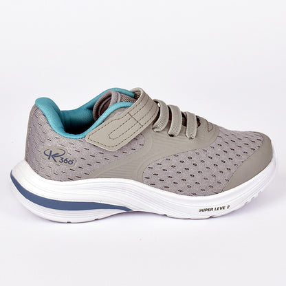 TENIS INFANTIL UNISSEX K-360 SUPER LEVE CINZA/AZUL/VERDE