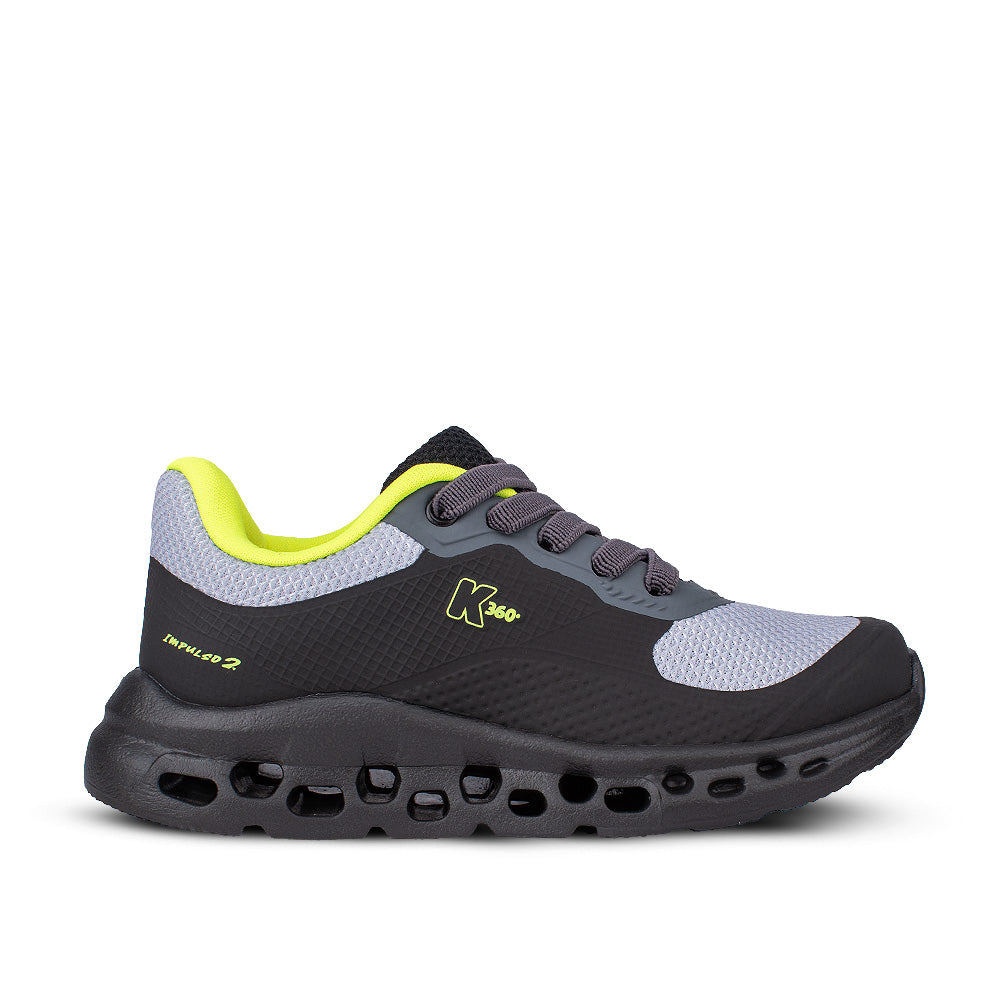 TENIS K360 IMPULSO 2 PRETO/AMARELO NEON