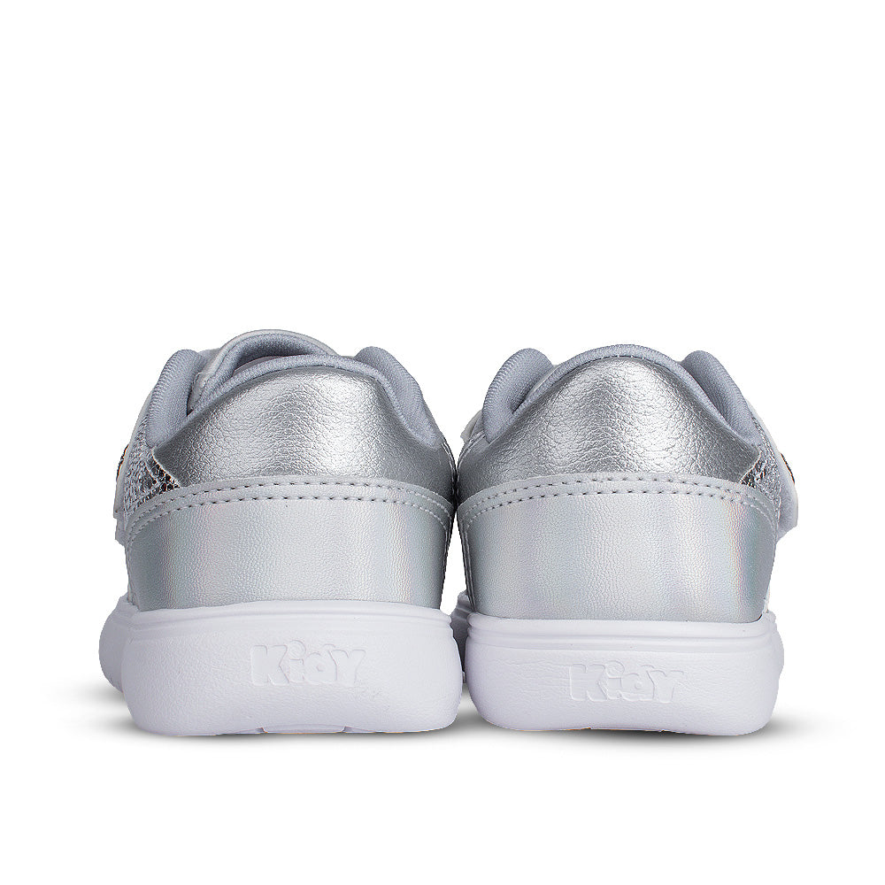 Tênis Infantil Meninas Prata Kidy Soft Casual Brilho e Conforto