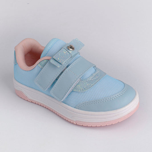 TÊNIS INFANTIL MENINA CASUAL KIDY HAPPY ANIS/NUDE