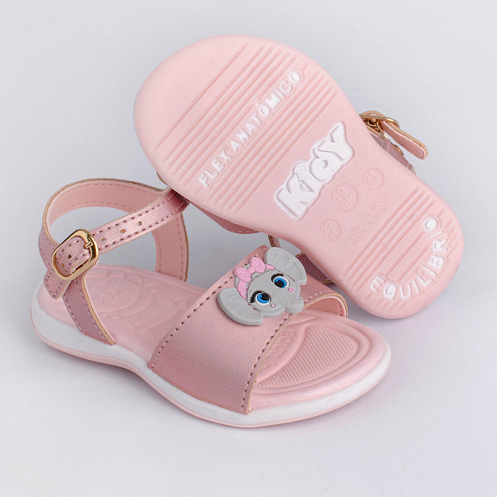 Sandália Menina Kidy Baby Equilíbrio Nude