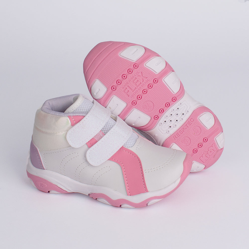 TÊNIS KIDY PLAY RESPITEC BRANCO/ROSA/LILAS