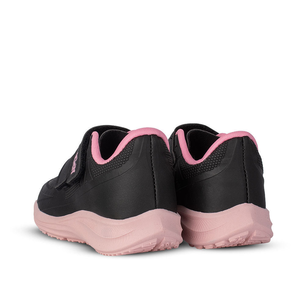 Tênis Kidy Super Conforto Respitec Preto e Rosa Chiclete