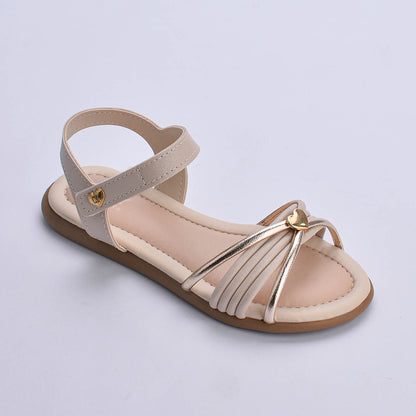 Sandália Menina Infantil Kidy Cristal Marfim