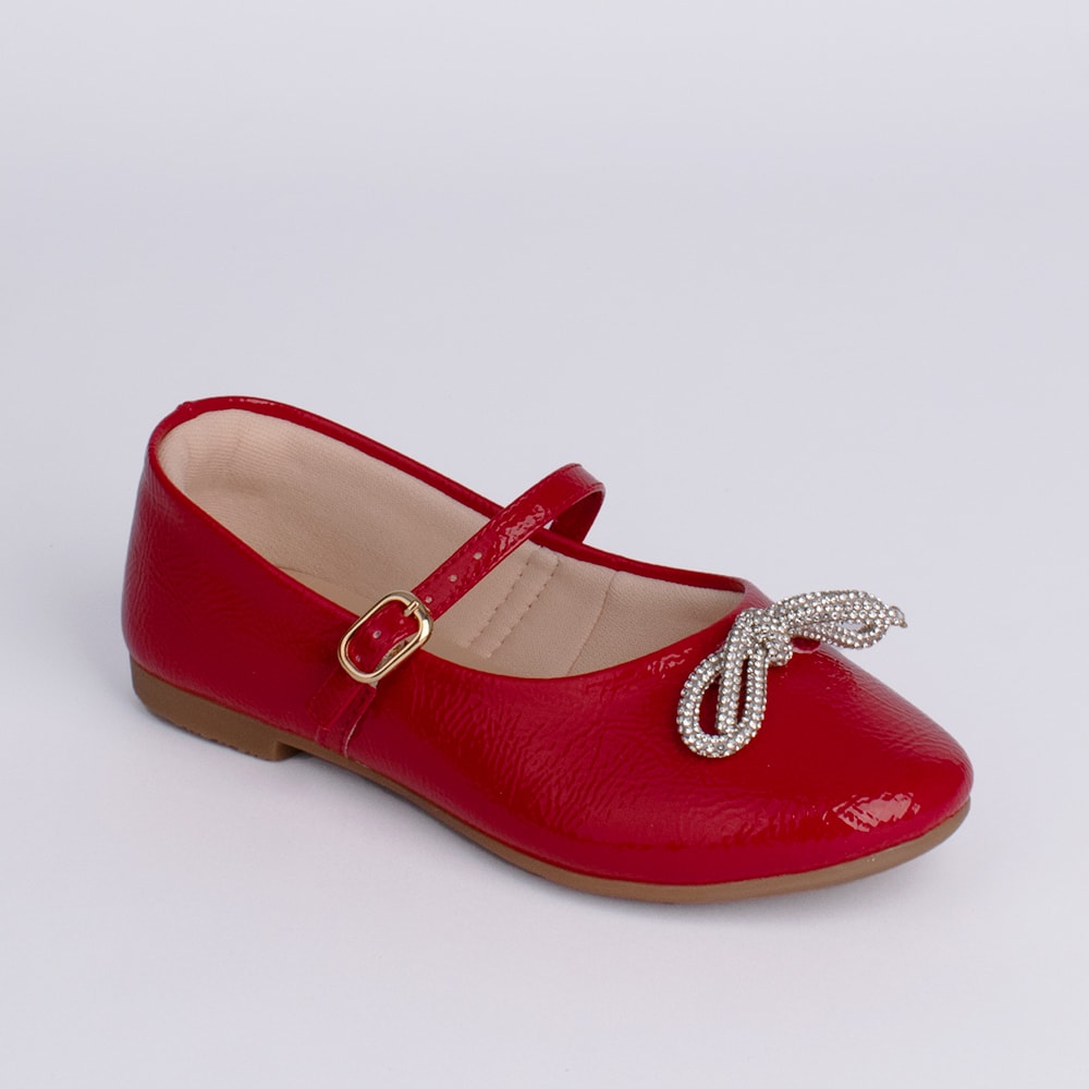 Sapatilha Kidy Soft Laço Vermelho