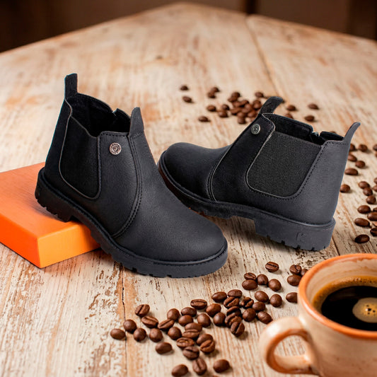 Bota Coturno Infantil Menino Kidy Max Preto Jequinha Inverno