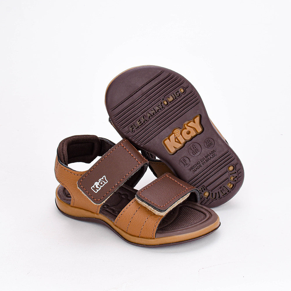 SANDALIA KIDY BABY EQUILIBRIO CARAMELO/MARROM Kidy