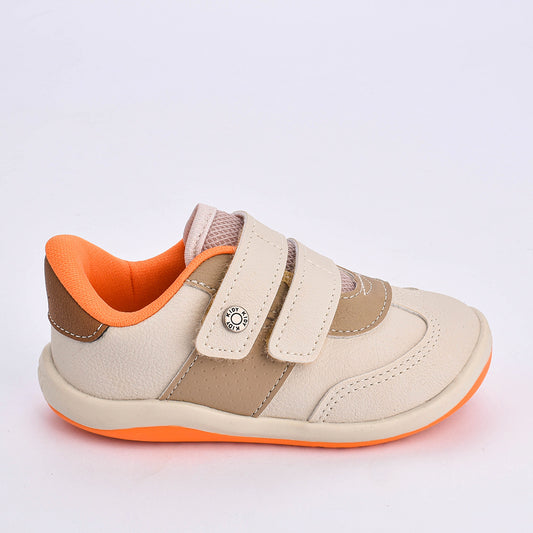 Tênis Kidy Colors Equilíbrio Areia Taupe Laranja