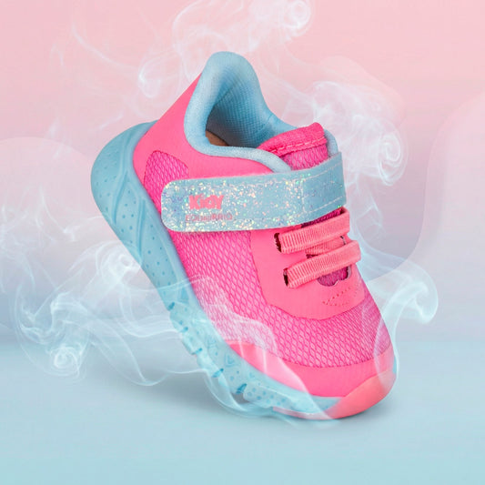 Tênis Infantil Kidy Equilíbrio Rosa e Azul  Conforto e Segurança