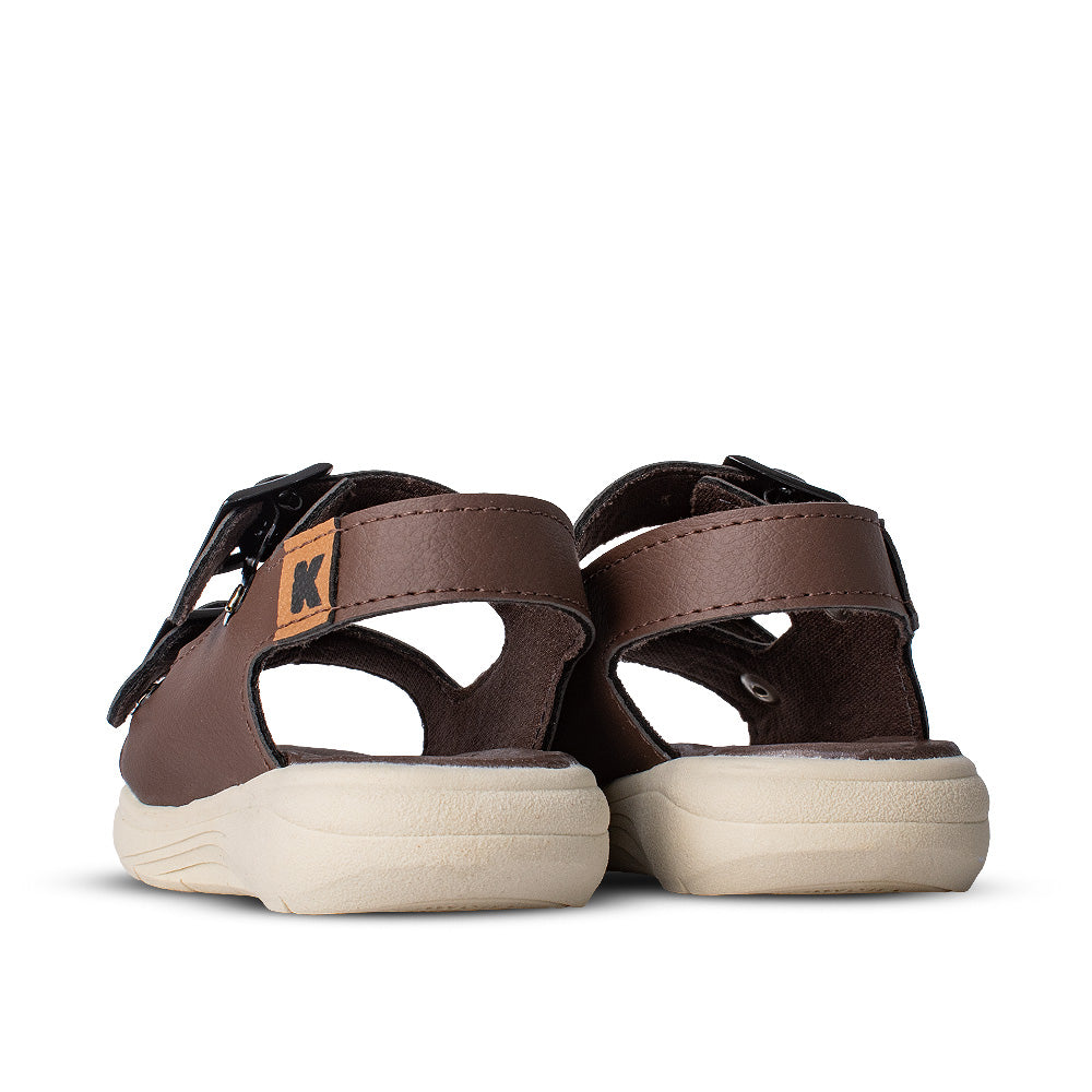 Sandália Infantil Menino Kidy Fly Baby Café e Preto com Fivela Confortável e Ajustável