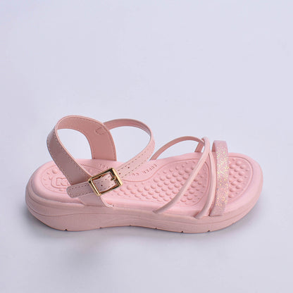 Kit Sandália Infantil Menina Kidy Fly Nude + Livro Bob Goods