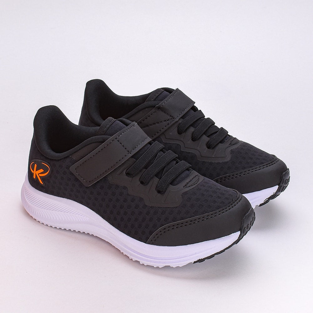 Tênis Infantil Menino K360 Kidy Energy Respitec Preto Esportivo Velcro