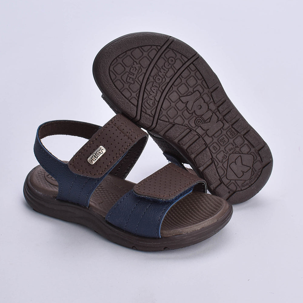 Sandália Kidy Flex Anatômica Marinho Café