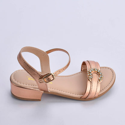 Sandália Infantil Menina Kidy Isis Bronze Confortável e Antiderrapante