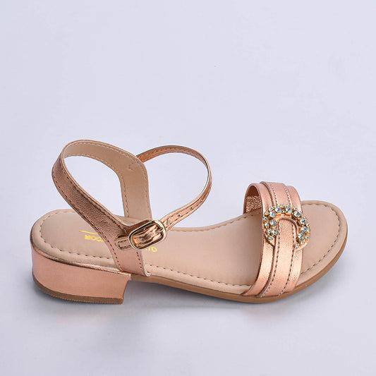 Sandália Infantil Menina Kidy Isis Bronze Confortável e Antiderrapante