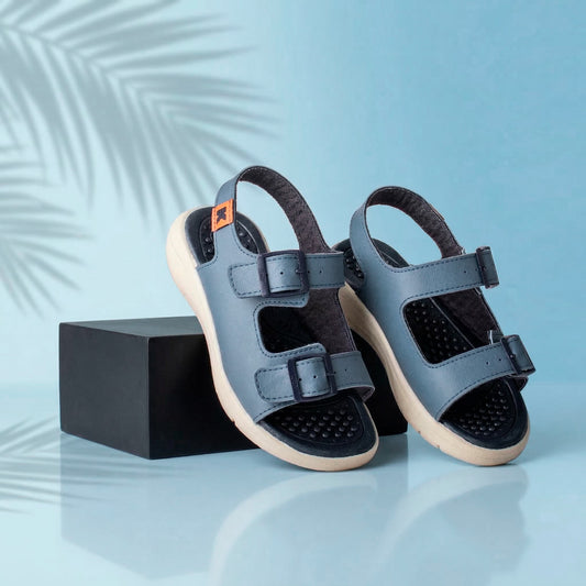 Sandália Infantil Menino Kidy Fly Baby Azul Marinho Confortável e Ajustável