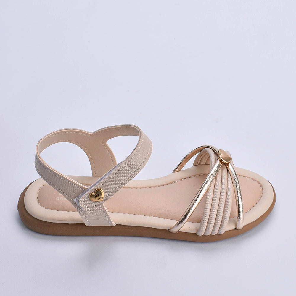 Sandália Menina Infantil Kidy Cristal Marfim