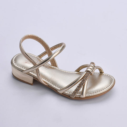 Sandália Infantil Menina Kidy Isis Ouro Conforto e Estilo