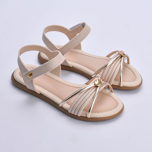 Sandália Menina Infantil Kidy Cristal Marfim