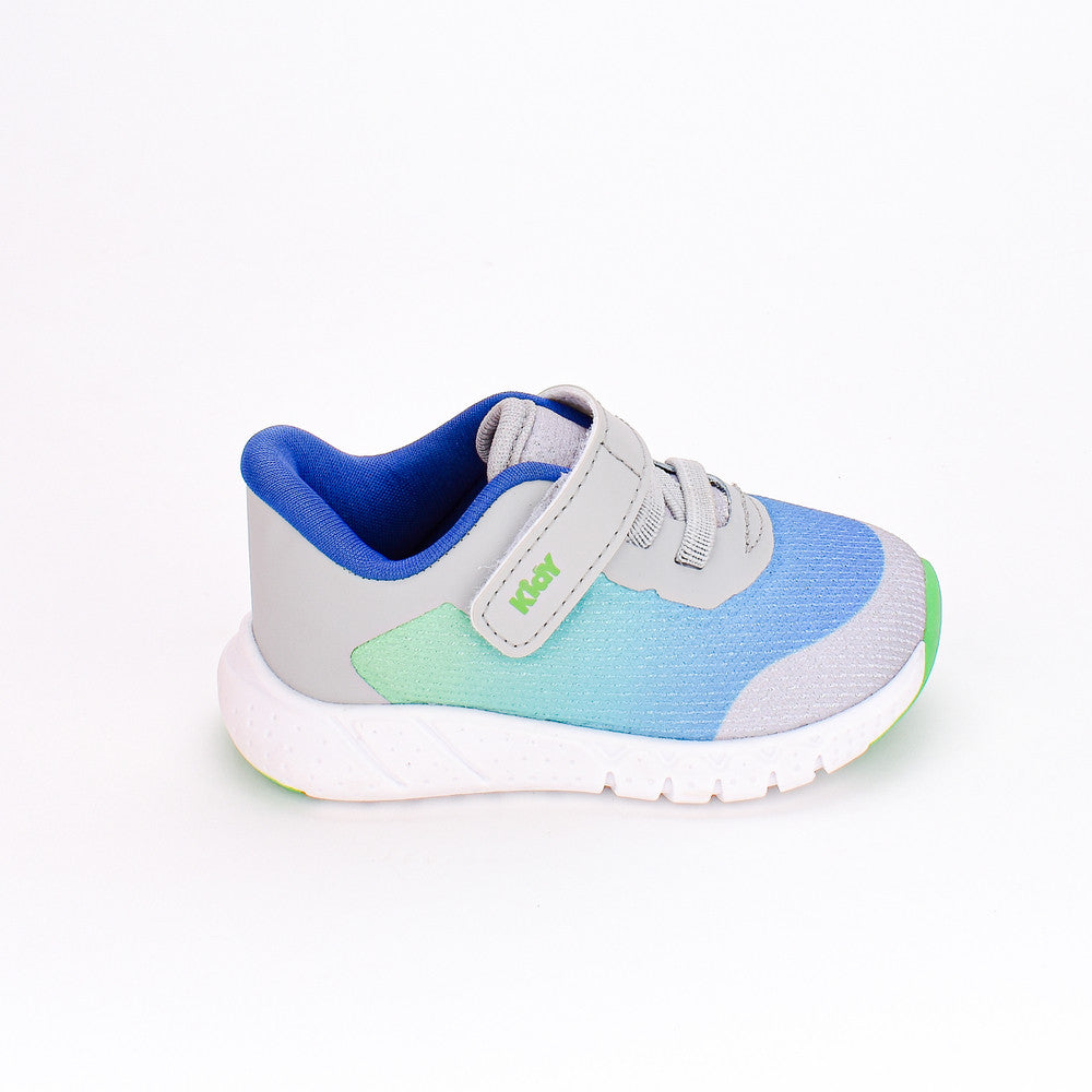 Tênis Infantil Menino Kidy Equilíbrio Calce Fácil Cinza