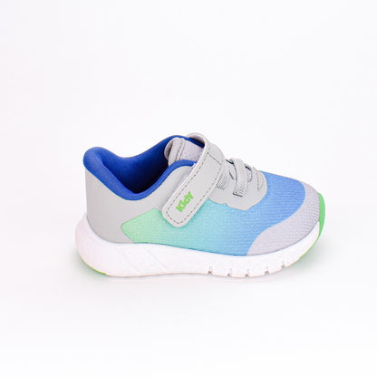 Tênis Infantil Menino Kidy Equilíbrio Calce Fácil Cinza