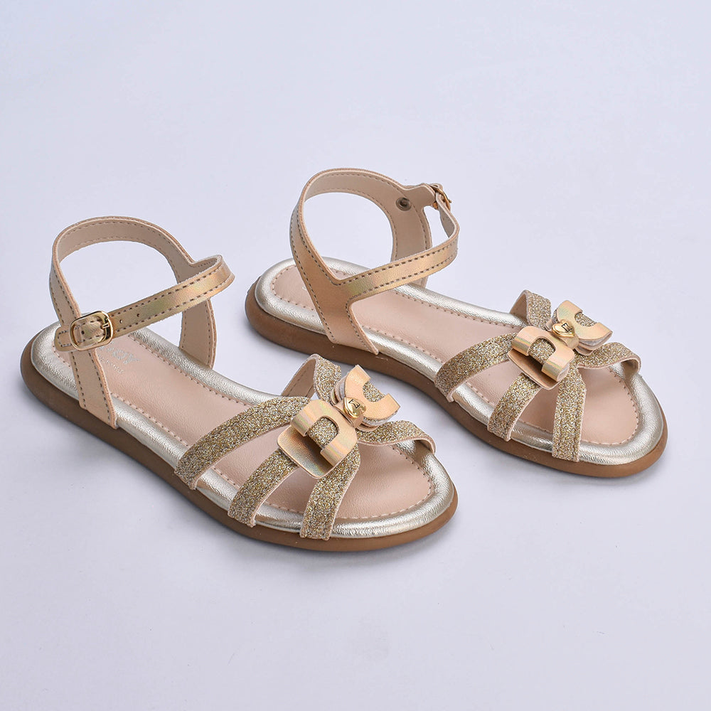 Sandália Menina Infantil Kidy Cristal Ouro
