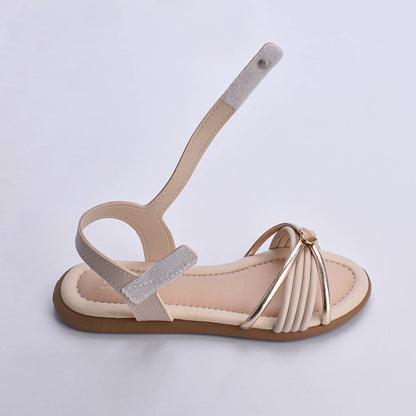 Sandália Menina Infantil Kidy Cristal Marfim
