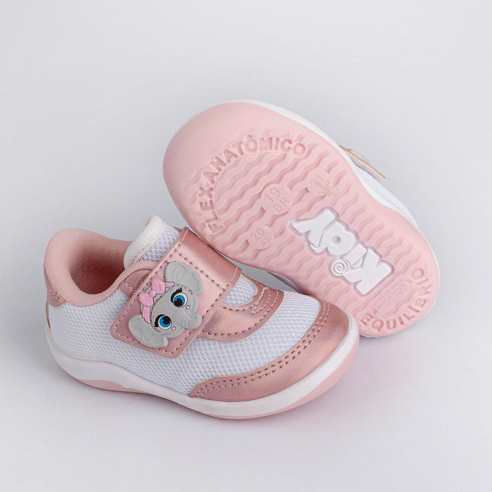 TÊNIS INFANTIL MENINA KIDY COLORS EQUILIBRIO BRANCO/NUDE