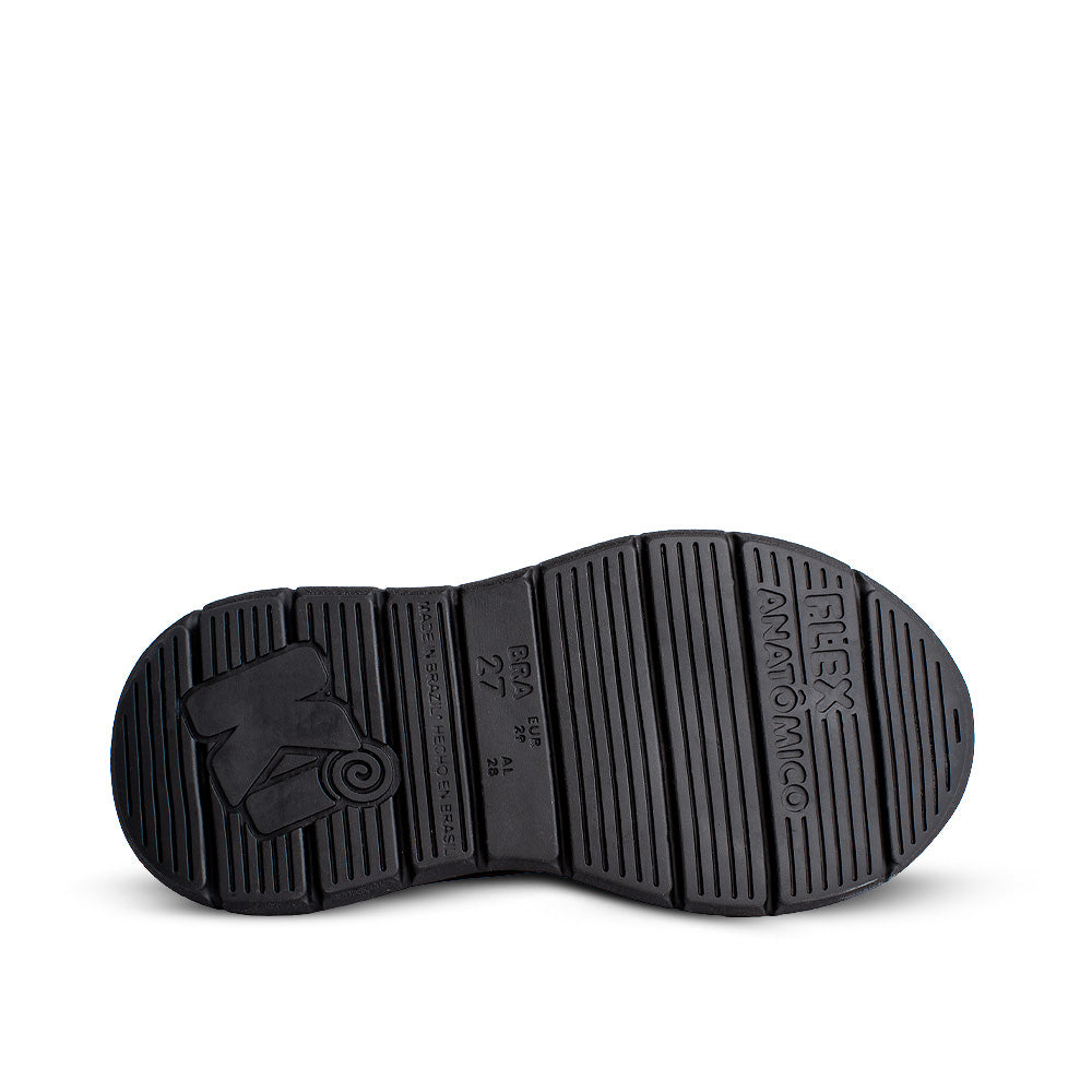 Tênis Infantil Menino Kidy Flex Light Preto Led Fechamento Velcro 22 ao 27
