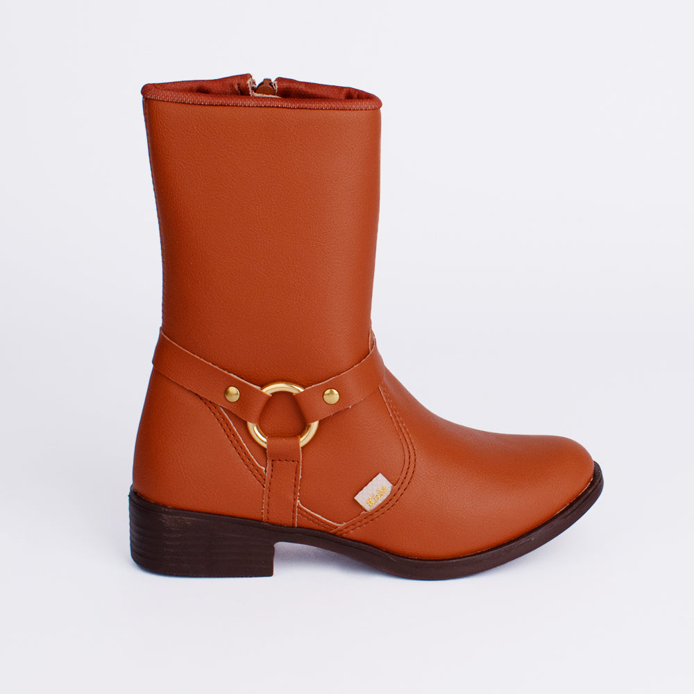 BOTA MENINA KIDY MONTARIA CANELA / CANO ALTO