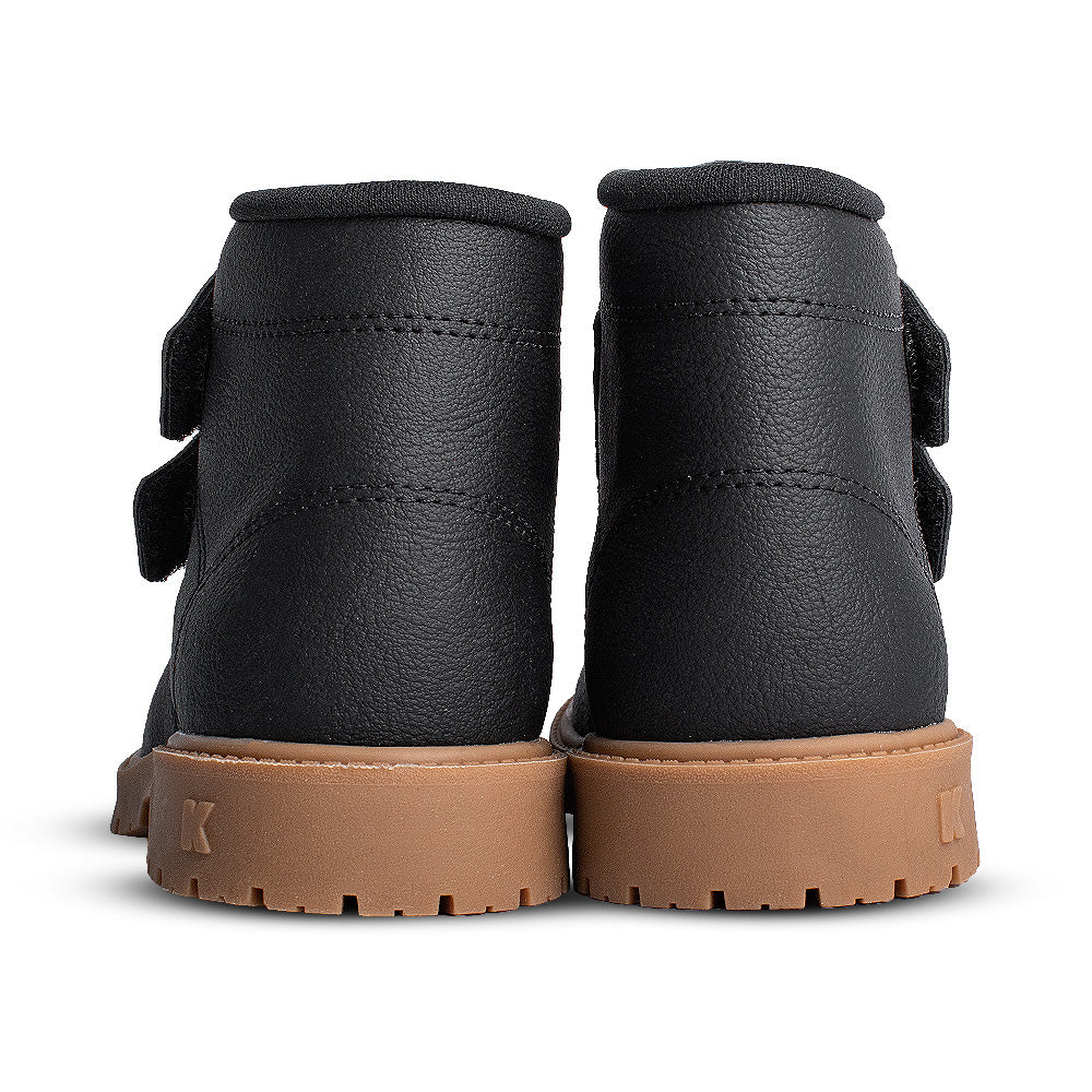 Bota Coturno Infantil Menino Kidy Max Preto Solado Tratorado e Velcro