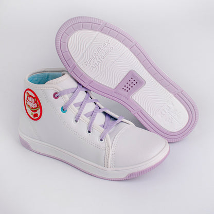 Tênis Kidy Astral Gato Galáctico Branco e Lilás