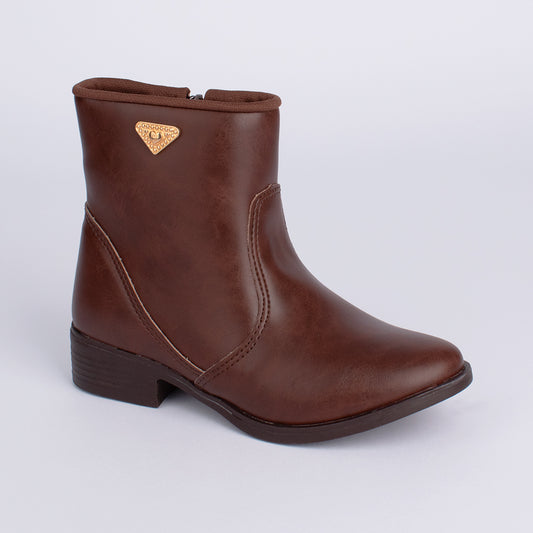 BOTA INFANTIL MENINA KIDY MONTARIA MARROM