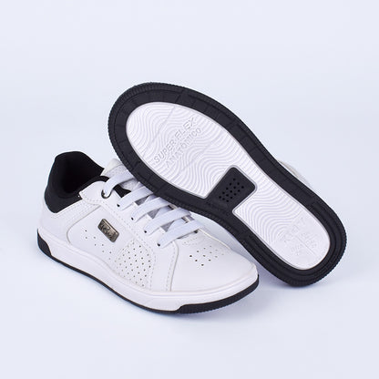 Tênis Menino Infantil K360 Casual Conforto Branco e Preto - Kidy