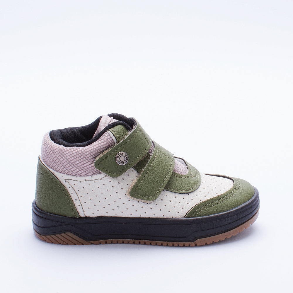 Tênis Menino Infantil Kidy Happy Verde Militar e Bege
