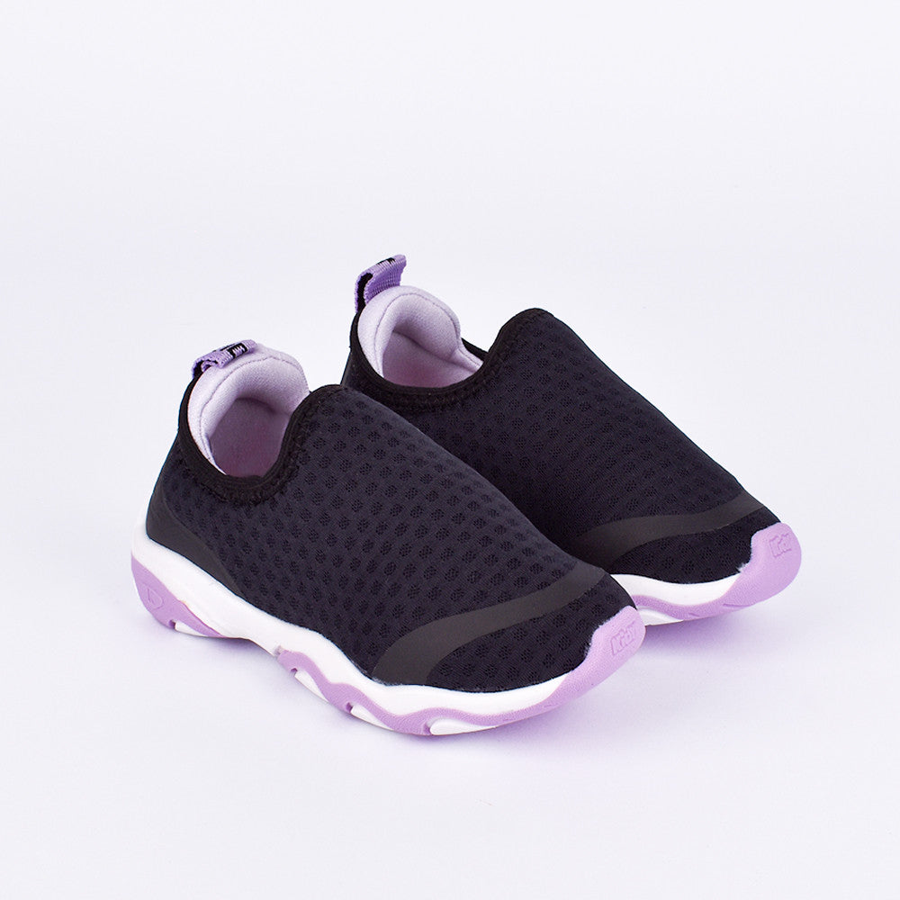 TENIS INFANTIL MENINA KIDY PLAY RESPITEC PRETO/LILAS Kidy