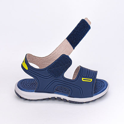 Sandália Infantil Papete Kidy Toys Azul Amarelo e Brinquedo