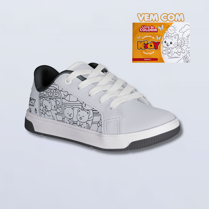 Kit Tênis Infantil Menino Kidy Astral + Livro Bob Goods