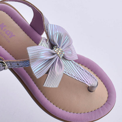 Sandália Menina Kidy Cristal Lilás