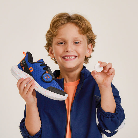Pré-Venda - Tênis Infantil Menino Kidy Nuvem Localize Azul Royal e Preto - Com CHip Localizador