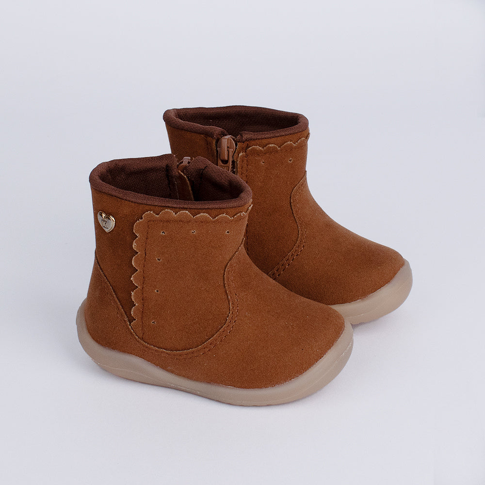 Bota Menina Infantil Kidy Baby Soft Marrom