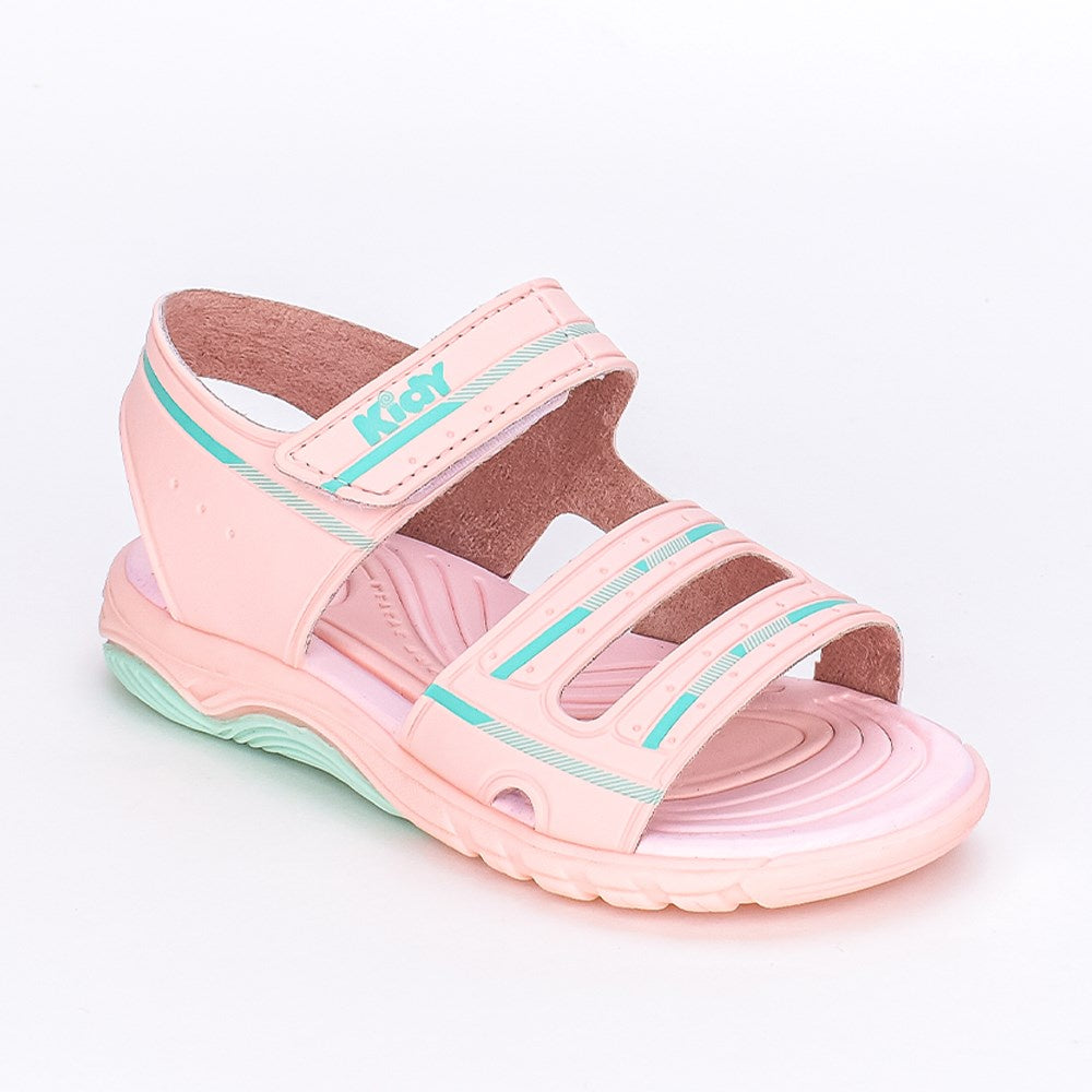 Sandália Menina Infantil Kidy Toys Nude e Acqua