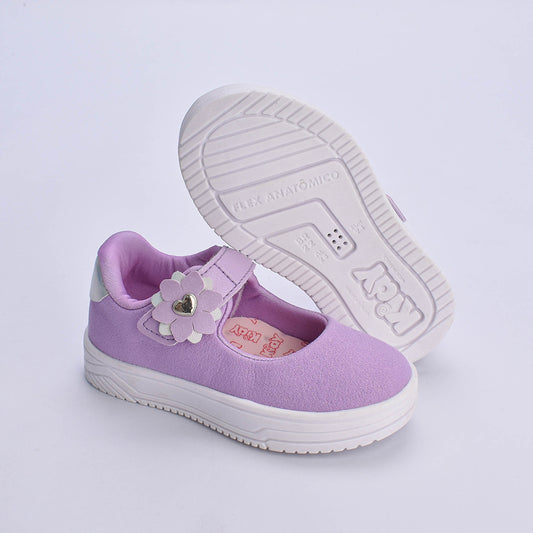 Tênis Infantil Menina Kidy Happy Lilás Conforto e Delicadeza