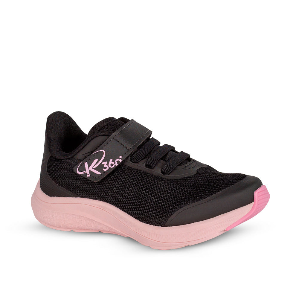 Tênis Menina Infantil K360 Energy 2 Preto e Rosa
