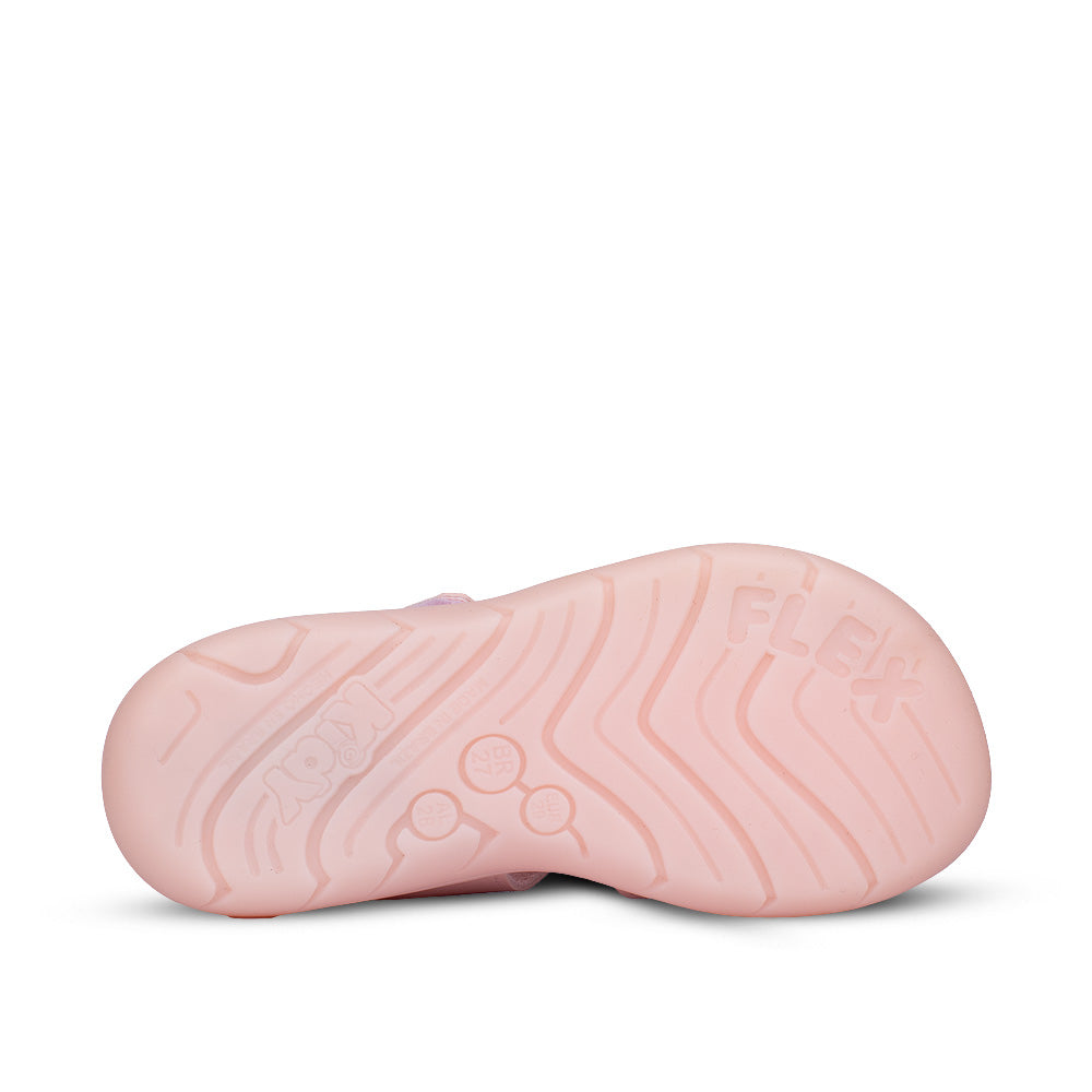 Sandália Infantil Menina Kidy Nude Delicada Flexível Velcro Duplo